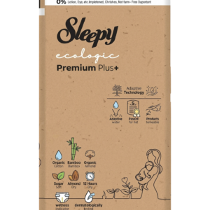 Sleepy Ecologic Premium Plus Baby Diapers Size 5 - 40 Pieces